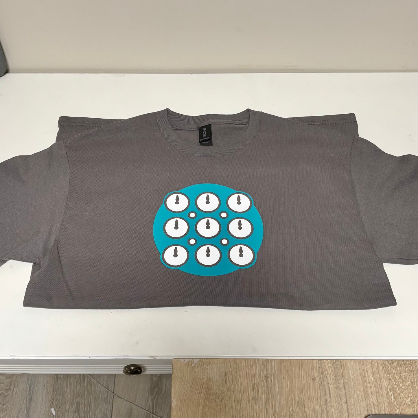 Aqua Clock Gray T-shirt