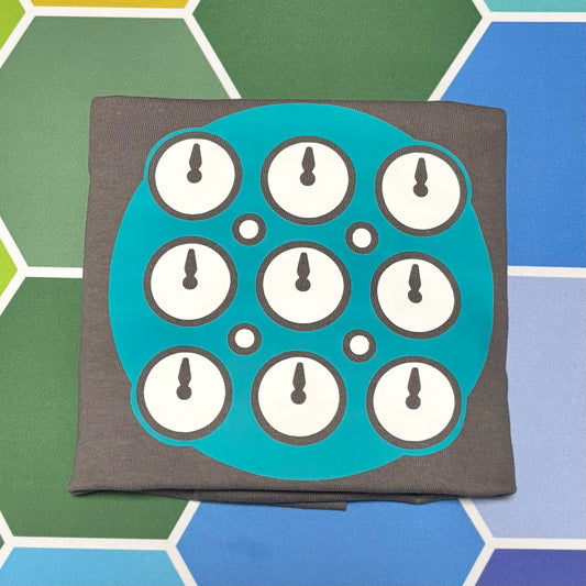 Aqua Clock Gray T-shirt