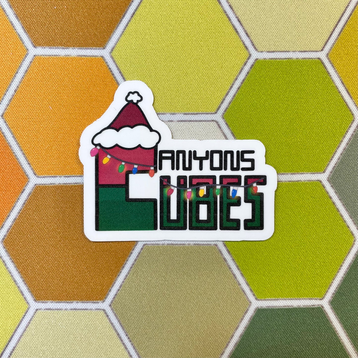 Christmas Kanyon’s Cubes Die Cut Sticker