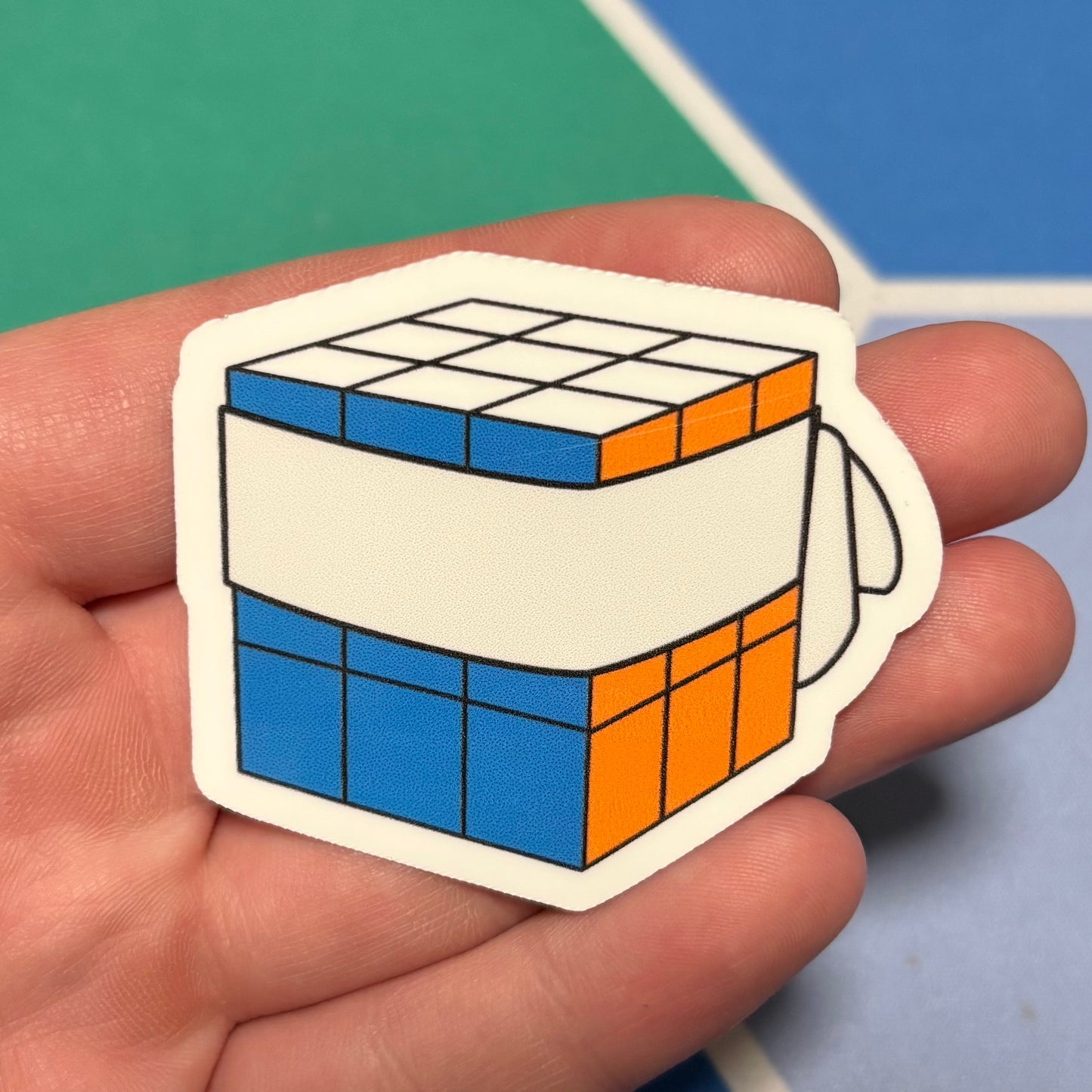 Blindfolded Rubiks Cube Die Cut Sticker
