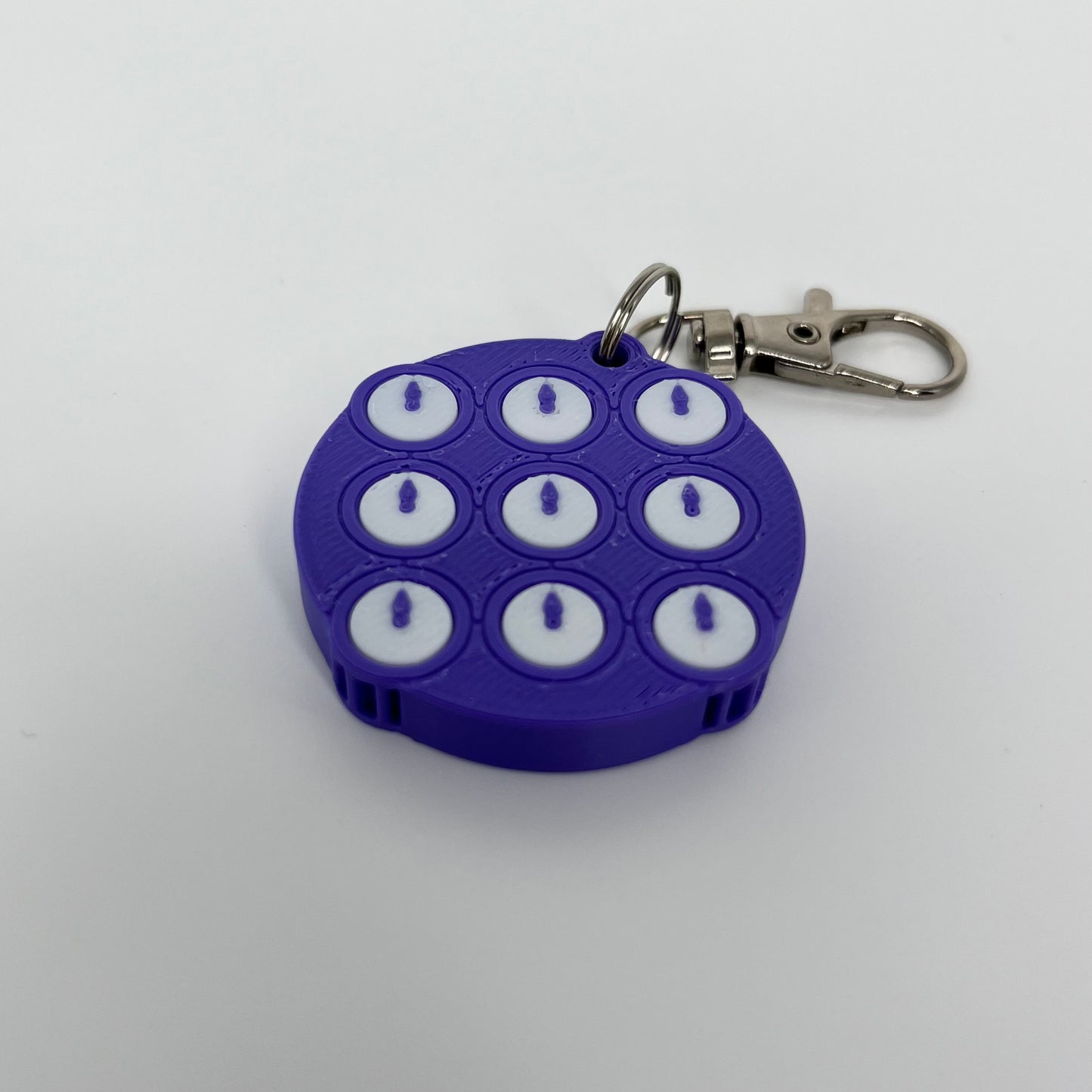 Purple Clock Keychain (No Pins)