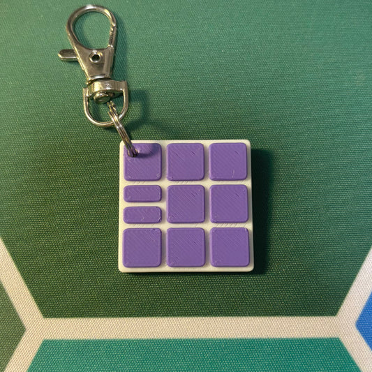 Purple Kanyons Cubes Keychain