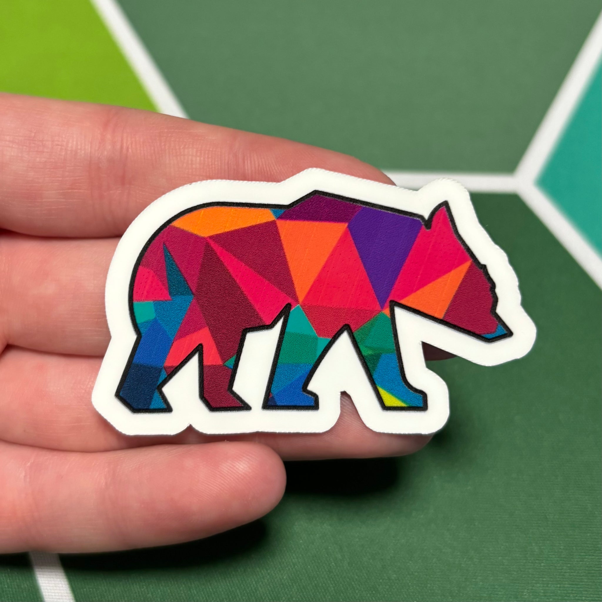 Cubing Bear Die Cut Sticker