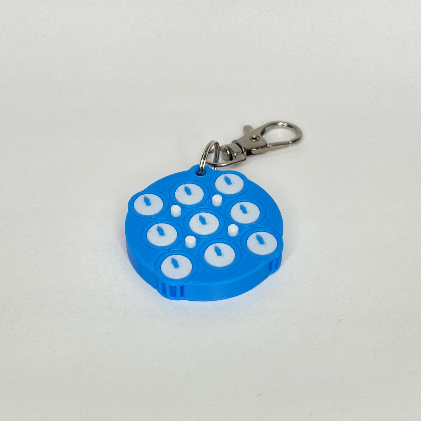 Purple Clock Keychain (With Pins)