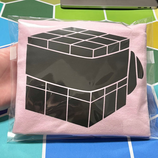 Pink Blindfolded Rubiks Cube T-shirt