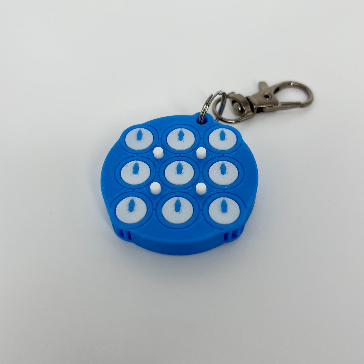 Purple Clock Keychain (With Pins)