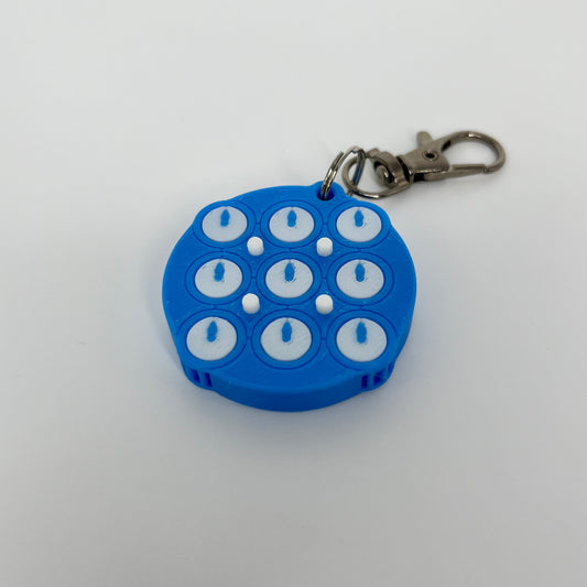 Purple Clock Keychain (With Pins)