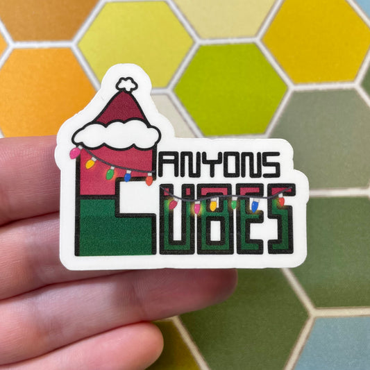 Christmas Kanyon’s Cubes Die Cut Sticker