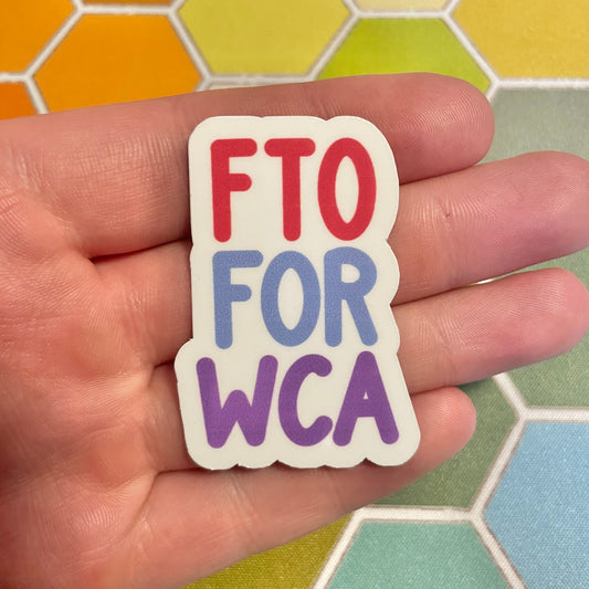 FTO For WCA Die Cut Sticker