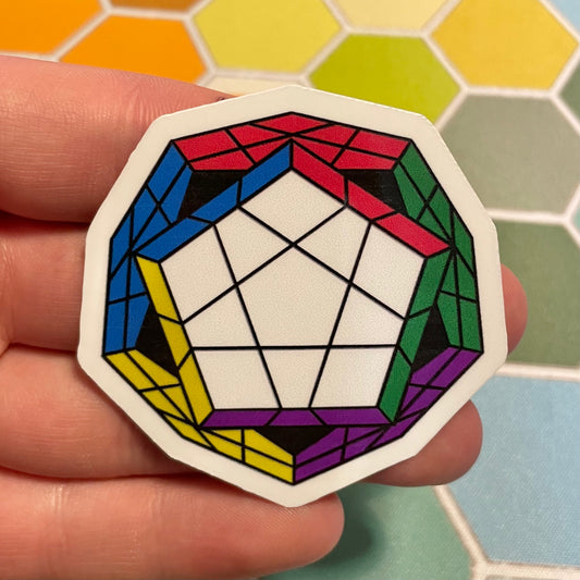 Megaminx Die Cut Sticker